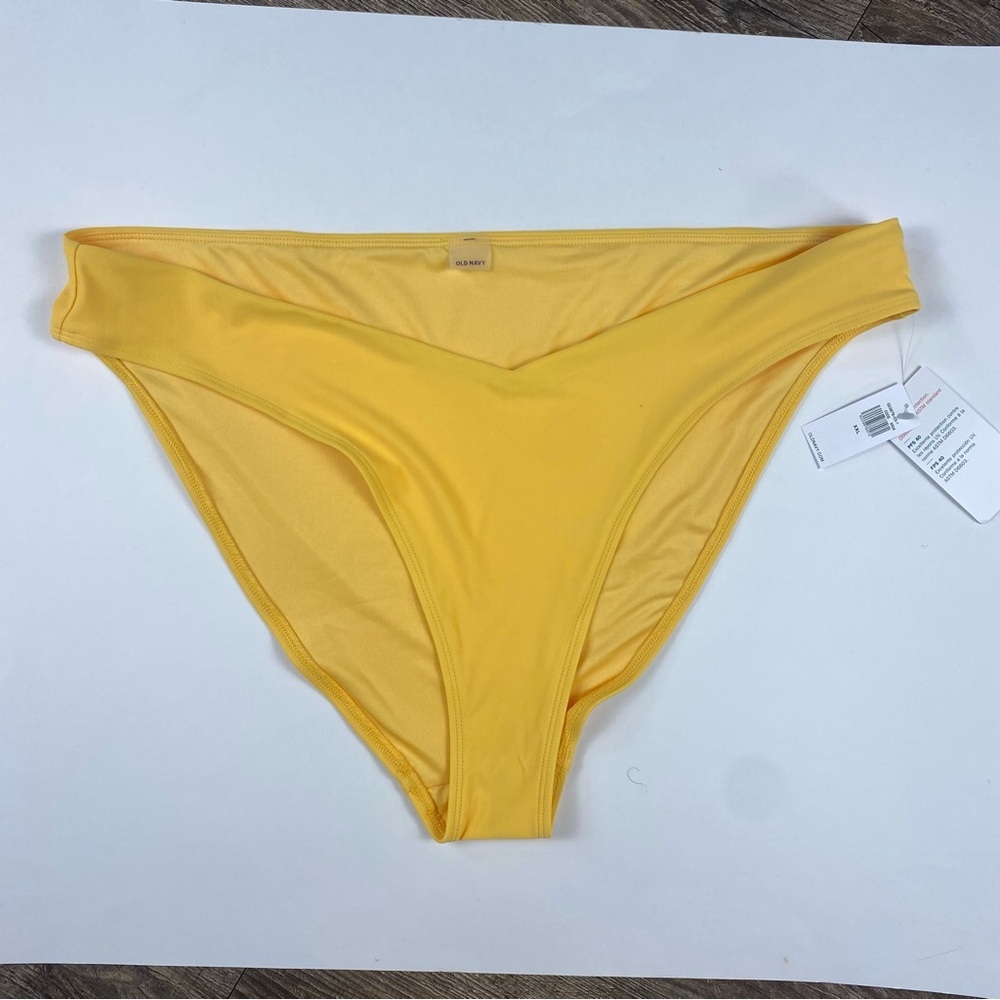 Old Navy Bikini Swim Bottoms Women XXL Yellow Beach UV Protection Swimsuit